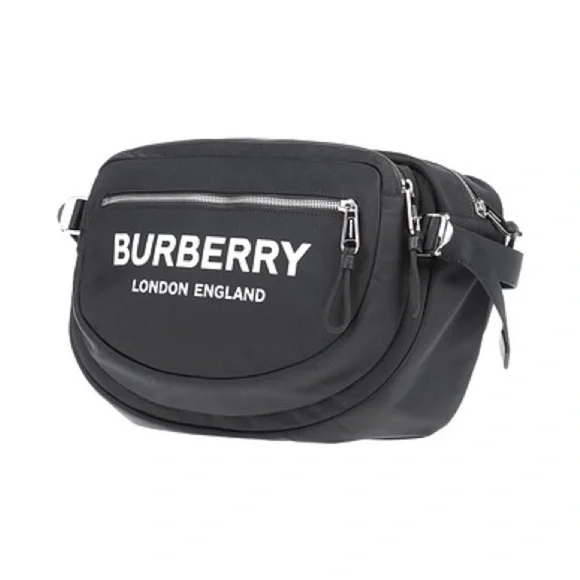 🎒BURBERRY black belt bum bag backpack largo logo sold out retail unisex - Picture 2 of 11